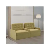duo sofa armoire lit escamotable canapé dossier capitonné couchage 2 x 90-200 personnalisable 20100995377