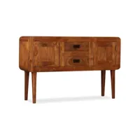 buffet bahut armoire console meuble de rangement bois massif avec finition en bois de sesham 120 cm helloshop26 4402022