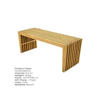 banc rectangulaire haka l150cm bois chêne clair