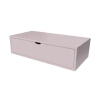 cube de rangement bois 100x50 cm + tiroir  violet pastel cube100t-vip