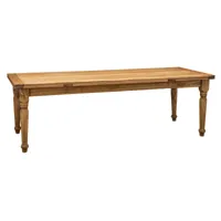 table à rallonge bois massif de tilleul, finition naturelle