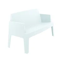 canapé sofa modèle box en polypropylène - materiel chr pro - blancpolypropylène