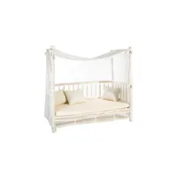 lit de repos bois blanc - pyla - l 200 x l 100 x h 200 cm - neuf
