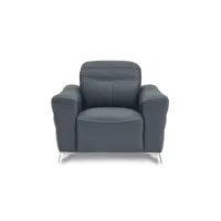 fauteuil relaxation électrique 1 place en cuir sloan - noir