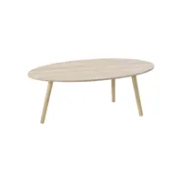 table basse de style élégant pour salon table avec pieds solides en bois mdf revêtu pvc 110 x 60 x 40 cm effet chêne et bois [en.casa]