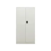armoire de rangement, armoire à casiers gris clair 90x40x180 cm acier lpw3704 meuble pro