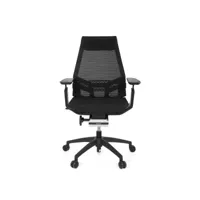 chaise de bureau chaise bureau genidia smart black tissu maille noir hjh office