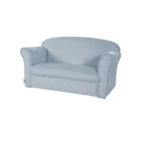 roba canapé enfant lil sofa avec accoudoirs - recouvert de velours - bleu clair b084hc6w98