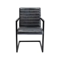 chaise avec accoudoirs cantilever lola grise kare design
