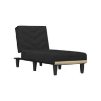 fauteuil scandinave chaise longue charge 110 kg noir tissu ,55x140x70cm