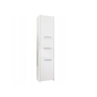 mostar - meuble colonne de salle de bain 30x30x170 - rangement salle de bain contemporain - armoire toilette - colonne rangement - blanc