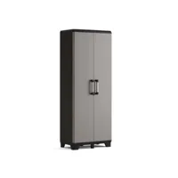 keter armoire de rangement avec étagères pro noir et gris