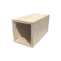 cube de rangement bois 25x50 cm 25x50 brut cube25-b