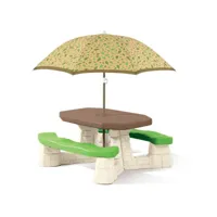 table de jardin picnic avec parasol