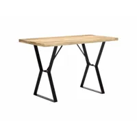 table de salon salle à manger design 120 cm bois solide de manguier helloshop26 0902136