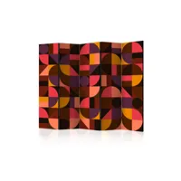 paravent 5 volets - geometric mosaic (red) ii [room dividers] a1-paraventtc0388