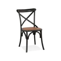 chaise de cuisine rétro 'chably' en bois noir chaise de cuisine rétro 'chably' en bois noir