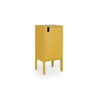 uno - petit meuble de rangement en bois h89cm - couleur - jaune moutarde
