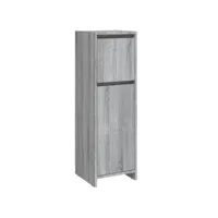 armoire de bain sonoma gris 30x30x95 bois d'ingénierie