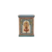 table de chevet 2 tiroirs bois multicolore 52x34x68cm - décoration d'autrefois