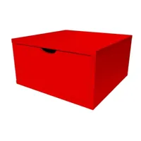 cube de rangement bois 50x50 cm + tiroir  rouge cube50t-red