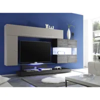 ensemble meuble tv biella 275 cm perlo et wengé azura-11400