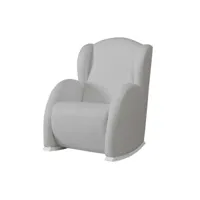 fauteuil à bascule lactancia flor blanc simili cuir gris fauteuil à bascule lactan.flor
