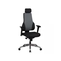 finebuy chaise de bureau design tissu noir gris fauteuil bureau ergonomique  chaise pivotante confortable avec accoudoir  siege pc 120 kg