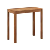 table de bar table haute  table de cuisine bois massif d'acacia avec finition 110x55x106 cm meuble pro frco56192
