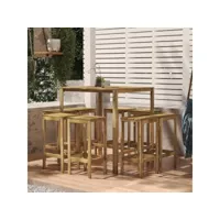 table de bar table haute  table de cuisine 110x100x110 cm bois de pin imprégné meuble pro frco20497
