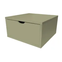 cube de rangement bois 50x50 cm + tiroir  taupe cube50t-t