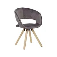 finebuy design chaise de salle à manger en velours moderne  chaise de cuisine avec dossier  chaise avec pieds en bois  chaise rembourrée charge maximale 110 kg