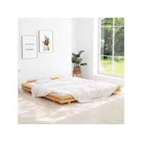 lit adulte contemporain  cadre de lit bambou 200x200 cm
