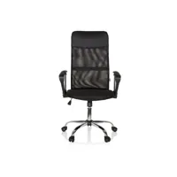 chaise bureau fauteuil de direction pure net, tissu maille simili cuir noir chrome hjh office