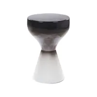 table d'appoint en métal noir et blanc d 30 cm tibito 421877