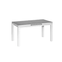 table de jardin extensible en aluminium gris perle ibiza 6 à 8 personnes