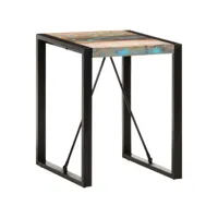 table de salle à manger 60x60x75 cm bois de récupération solide