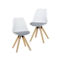 finebuy set of 2 retro groupe de chaise de salle à manger  scandinave chaise dossier rembourré  chaise de cuisine