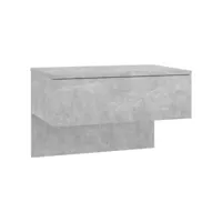 vidaxl table de chevet murale gris béton