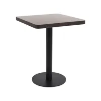 table de bistro table de jardin  table de bar marron foncé 60x60 cm mdf meuble pro frco11191