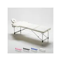 table de massage portable pliante en aluminium à 3 zones 210 cm thai bodyline - health and massage