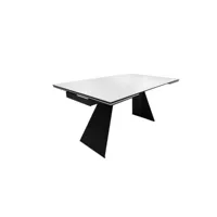 table de repas extensible 160-240 cm en céramique blanc - opale 65087231