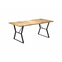 table de salon salle à manger design 180 cm bois de manguier massif helloshop26 0902284