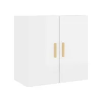 vidaxl armoire murale blanc brillant 60x30x60 cm bois d'ingénierie