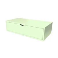 cube de rangement bois 100x50 cm + tiroir  vert pastel cube100t-vp