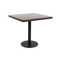 table de bistro table de jardin  table de bar marron foncé 80x80 cm mdf meuble pro frco50346