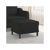 repose-pied, tabouret pouf, tabouret bas noir 60x50x41 cm tissu lqf32437 meuble pro