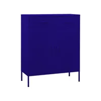 armoire de rangement bleu marine 80x35x101,5 acier 3