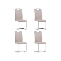 moderne chaises de cuisines, chaises à manger cantilever lot de 4 cappuccino similicuir best00006907748-vd-confoma-chaise-m07-1483