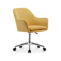 chaise de bureau pivotante avec accoudoirs - lumby jaune